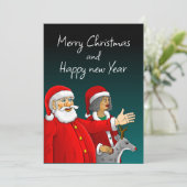 Kerstman Kerstkaart (Staand voorkant)