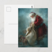 Kerstman kerstkaart briefkaart (Voorkant / Achterkant)