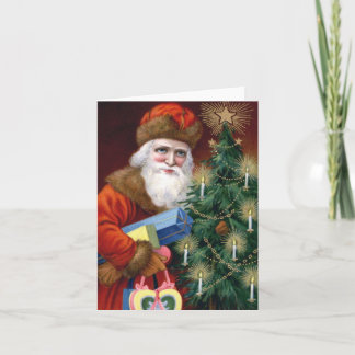 kerstman kerstkaart feestdagen kaart