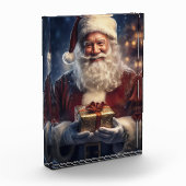Kerstman Kerstkaart Fotoblokken (Links)
