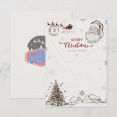 🎅 Kerstman Kerstkaart Kaart (Voorkant / Achterkant)