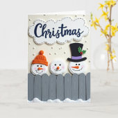 Kerstman Kerstkaart Kaart (Gele Bloem)