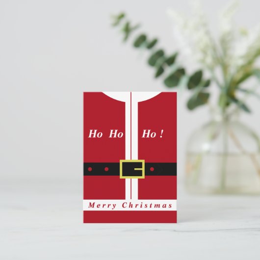 Kerstman Kerstkaart Notitiekaartje (Staand voorkant)