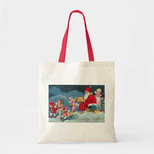 "Kerstman" kerstkaart Tote Bag (Voorkant)