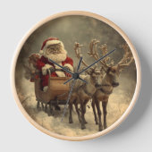 Kerstman Kerstkat Vintage Retro Winter Rendier (Voorkant)