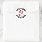 Kerstman — Kerstkerstkerstman — Kerstman — goedgek Ronde Sticker (Tas)