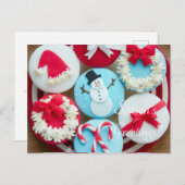 kerstman kerstkoekjes feestdagenkaart (Voorkant / Achterkant)