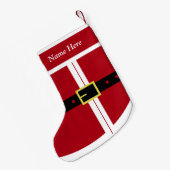 Kerstman Kerstkous met aangepaste naam Kleine Kerstsok (Achterkant (Hangend))