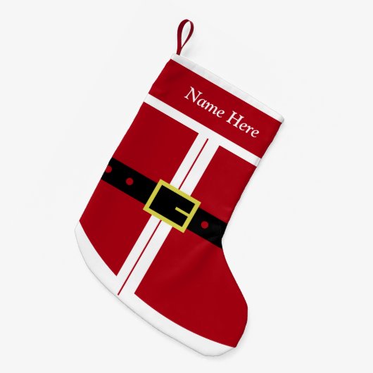 Kerstman Kerstkous met aangepaste naam Kleine Kerstsok (Voorkant (Hangend))