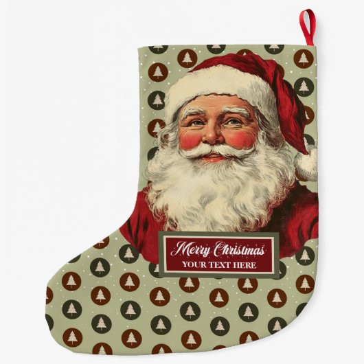 kerstman kerstkous ontwerp grote kerstsok (Achterkant)