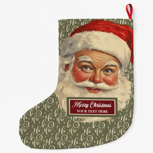 Kerstman Kerstkous personaliseren Grote Kerstsok (Achterkant)