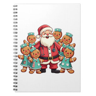 Kerstman Kerstkrans Kerstverpleegsters Notitieboek