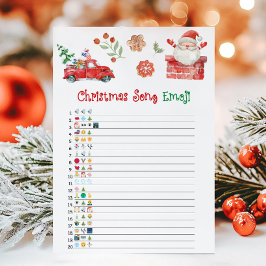 Kerstman Kerstliedje Emoji Spel Feestdagenkaart