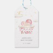 Kerstman Kerstman Baby Meisje Douche Cadeaulabel (Achterkant)