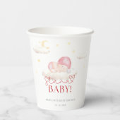 Kerstman Kerstman Baby Meisje Douche Papieren Bekers (Achterkant)