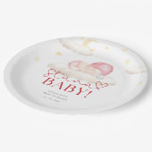 Kerstman Kerstman Baby Meisje Douche Papieren Bordje (Gekanteld)