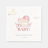 Kerstman Kerstman Baby Meisje Douche Servet (Voorkant)