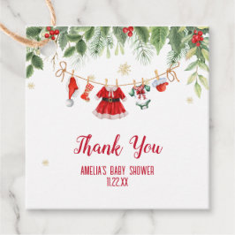 Kerstman Kerstman Baby Meisje Kleding Baby shower Bedankjes Labels