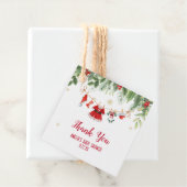 Kerstman Kerstman Baby Meisje Kleding Baby shower Bedankjes Labels (In situ)