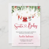 Kerstman Kerstman Baby Meisje Kleding Baby shower Kaart (Voorkant)