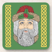 Kerstman/kerstman Bier Onderzetter (Voorkant)