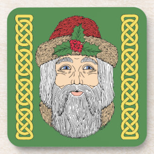 Kerstman/kerstman Bier Onderzetter