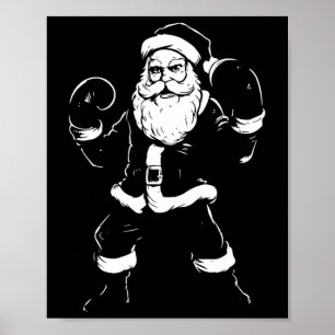 Kerstman Kerstman, Bokser Boksen Kickboksen Kerstm Poster
