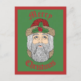 Kerstman/kerstman Briefkaart