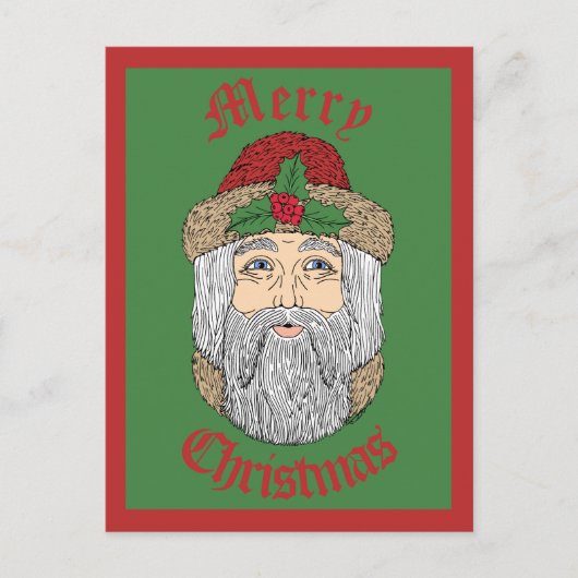 Kerstman/kerstman Briefkaart (Voorkant)