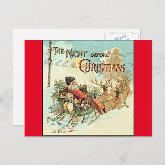 Kerstman  Kerstman Briefkaart (Voorkant / Achterkant)