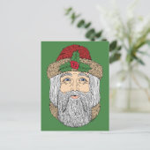 Kerstman/kerstman Briefkaart (Staand voorkant)