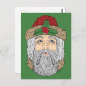 Kerstman/kerstman Briefkaart (Voorkant / Achterkant)