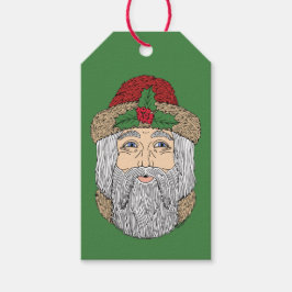 Kerstman/kerstman Cadeaulabel