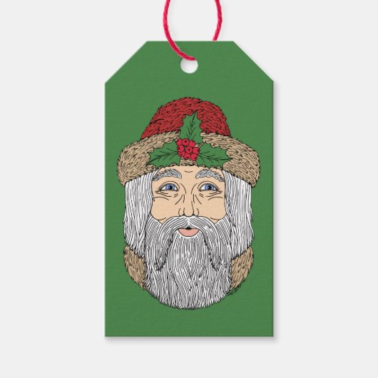 Kerstman/kerstman Cadeaulabel (Voorkant)