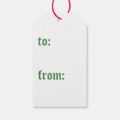 Kerstman/kerstman Cadeaulabel (Achterkant)