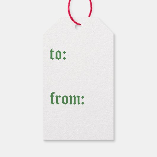 Kerstman/kerstman Cadeaulabel (Achterkant)