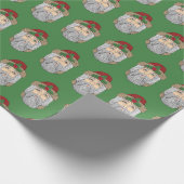 Kerstman/kerstman Cadeaupapier (Hoek)