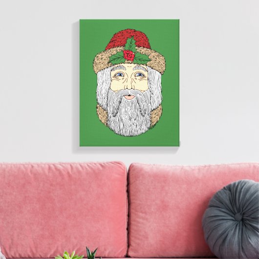 Kerstman/kerstman Canvas Afdruk (Insitu (Woonkamer))