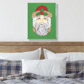 Kerstman/kerstman Canvas Afdruk (Insitu (Slaapkamer))