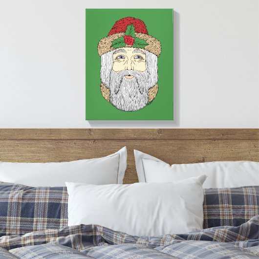 Kerstman/kerstman Canvas Afdruk (Insitu (Slaapkamer))