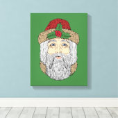 Kerstman/kerstman Canvas Afdruk (Insitu (Houten vloer))