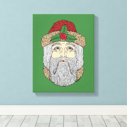 Kerstman/kerstman Canvas Afdruk (Insitu (Houten vloer))
