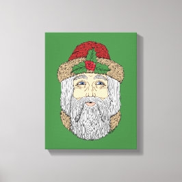 Kerstman/kerstman Canvas Afdruk