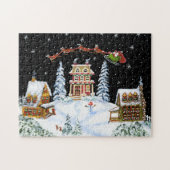 Kerstman, Kerstman, Claus, puzzel, rendier Legpuzzel (Horizontaal)