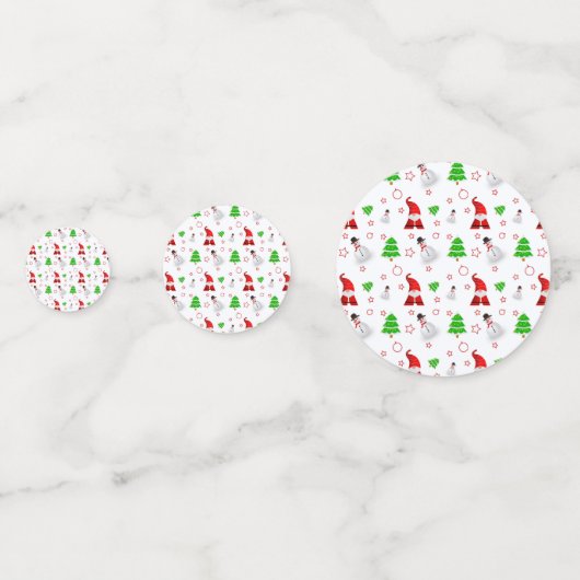 Kerstman kerstman confetti (Achterkanten)