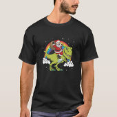 Kerstman Kerstman Dinosaurus Tyrannosaurus T-shirt (Voorkant)