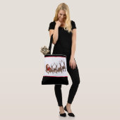Kerstman, kerstman en slee tote bag (Op model)