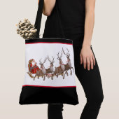 Kerstman, kerstman en slee tote bag (Dichtbij)