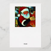 Kerstman / Kerstman Folie Feestdagenkaart (Achterkant)