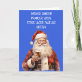 Kerstman Kerstman Grappige Namen Rendieren Bier Feestdagen Kaart (Voorkant)